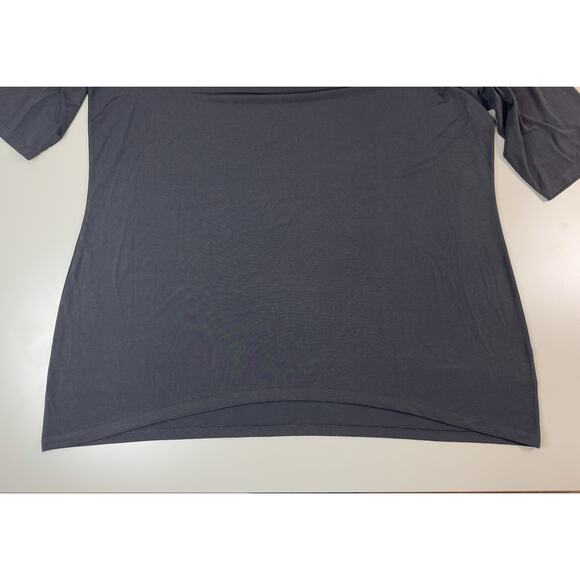 Belle by Kim Gravel Womens Hi-Low Tunic 2X Black Keyhole Trim Classic Statement - Picture 9 of 14